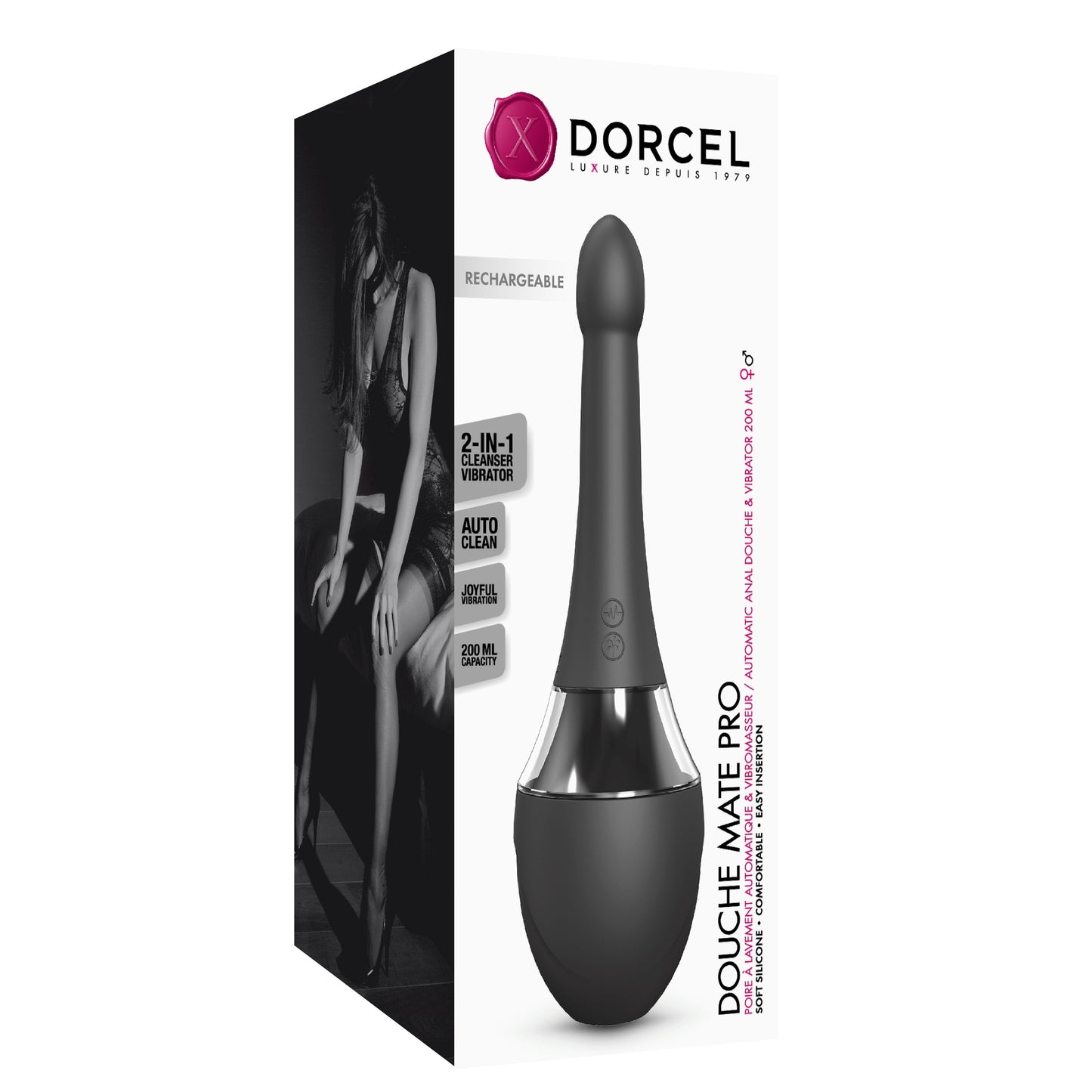 Douche Mate Pro 2 en 1 poire lavemente et vibro USB